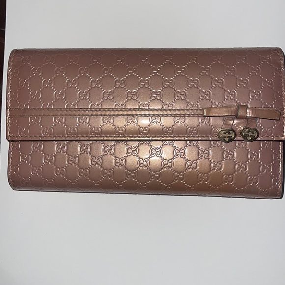 Gucci Bags Gucci Champagne Pink Microguccissima Patent Leather